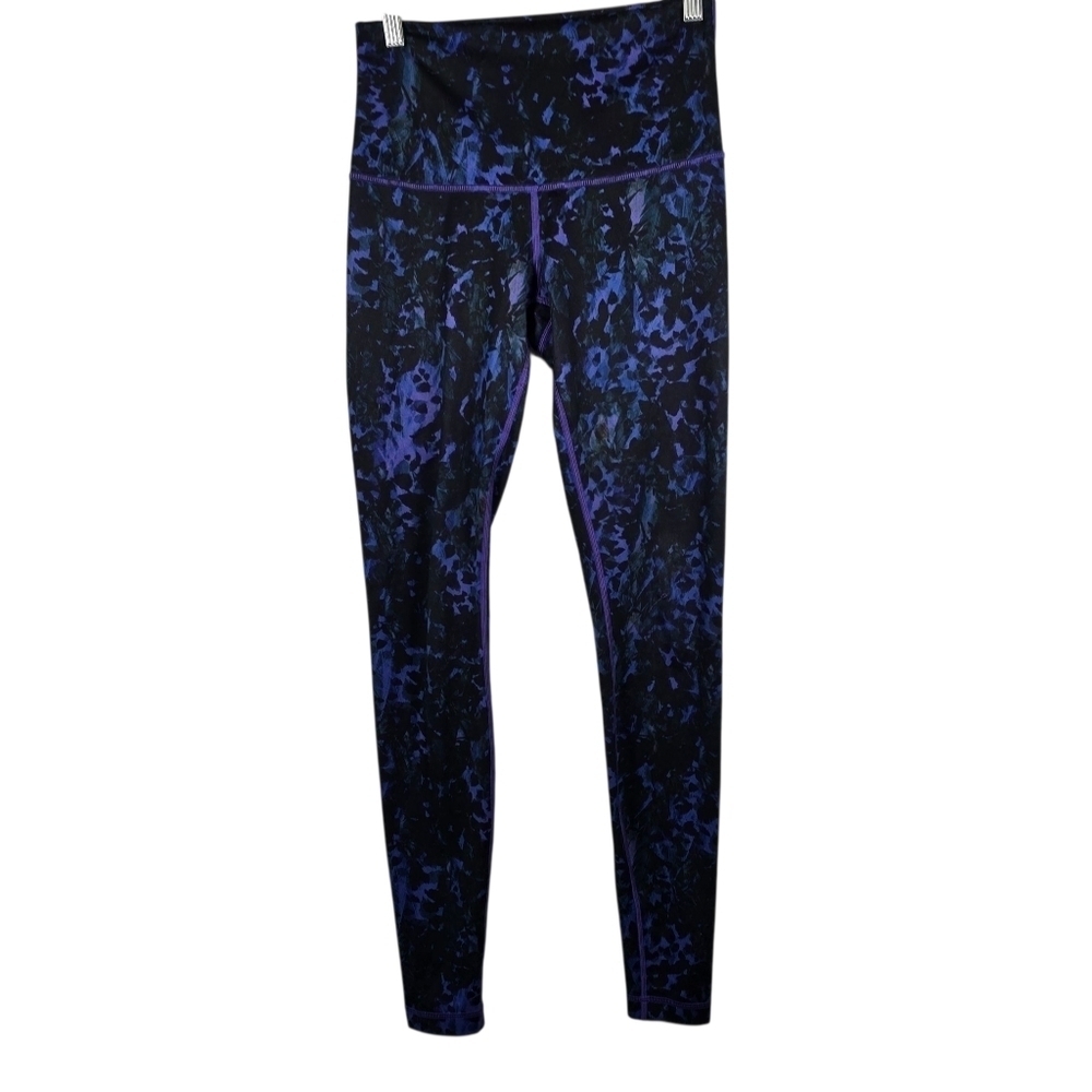 Lululemon Womens Wonder Under Reversible Black&Purple Leggings High Waisted 6-8?